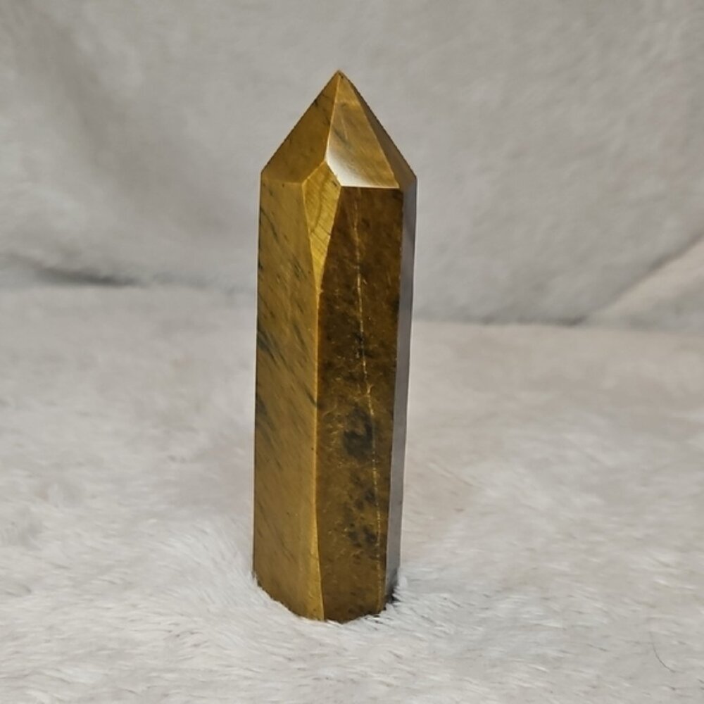 4" Polished Tiger's Eye Crystal Tower